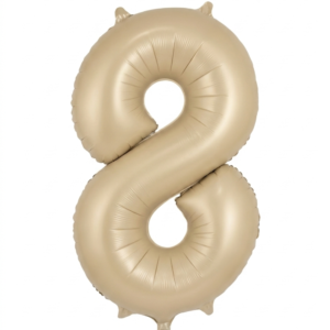 בלון ספרה 34" – מספר 8 קרם שמנת מט