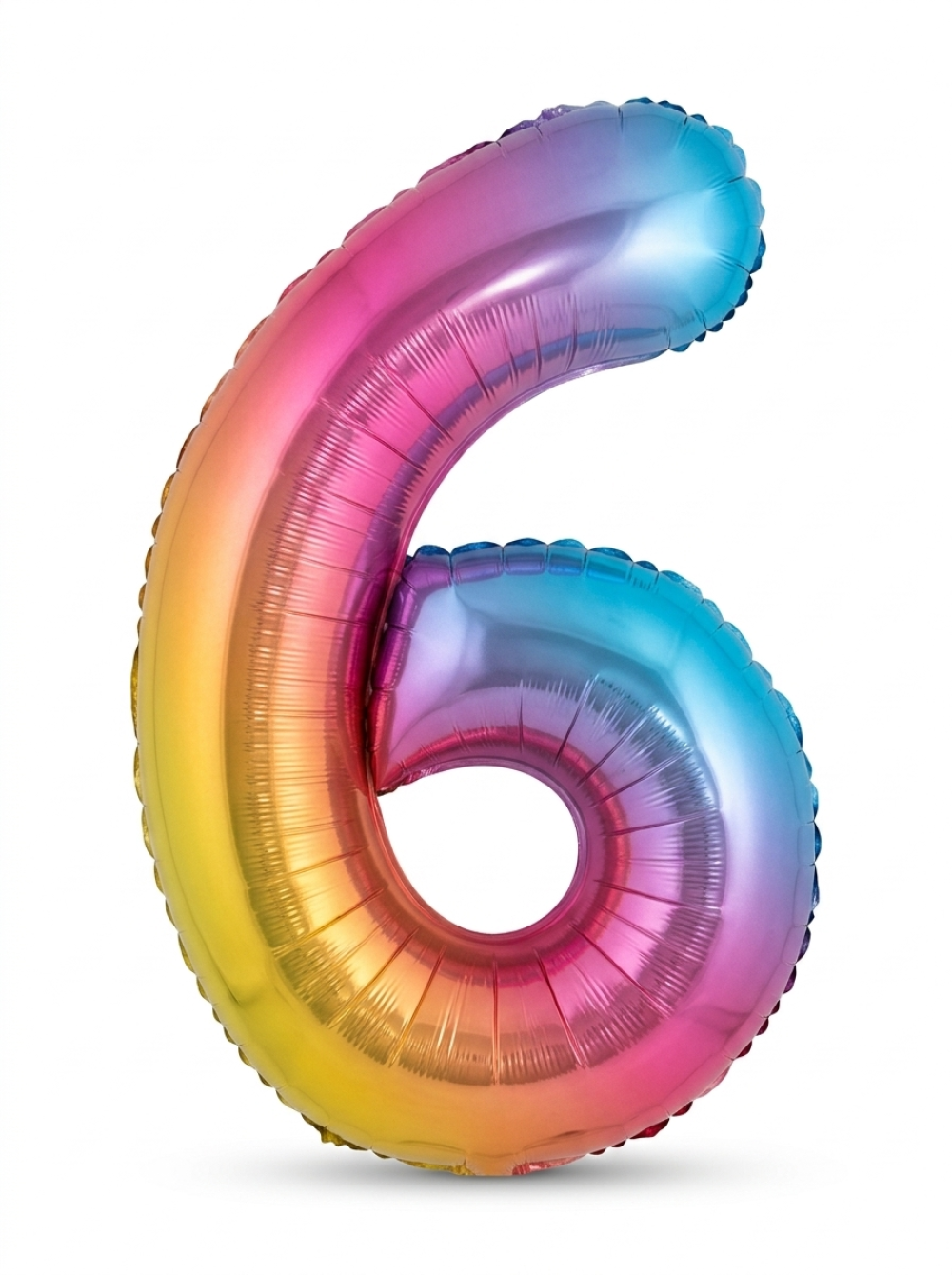 בלון ספרה 34" – מספר 6 אומברה צבעוני