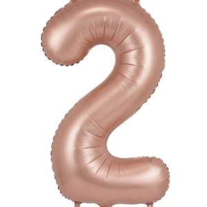 בלון ספרה 34" – מספר 2 רוזגולד מט