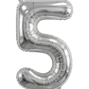 בלון ספרה 34" – מספר 5 כסף