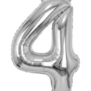 בלון ספרה 34" – מספר 4 כסף