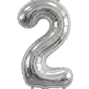 בלון ספרה 34" – מספר 2 כסף