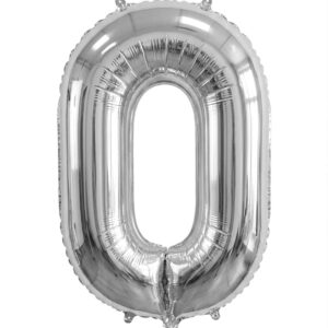 בלון ספרה 34" – מספר 0 כסף