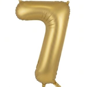 בלון ספרה 34" – מספר 7 זהב מט