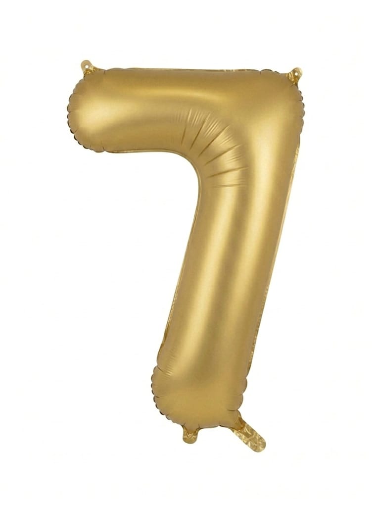בלון ספרה 34" – מספר 7 זהב מט