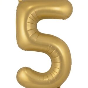 בלון ספרה 34" – מספר 5 זהב מט