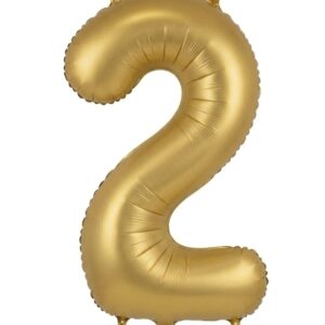 בלון ספרה 34" – מספר 2 זהב מט