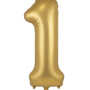 בלון ספרה 34" – מספר 1 זהב מט