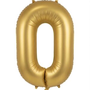 בלון ספרה 34" – מספר 0 זהב מט