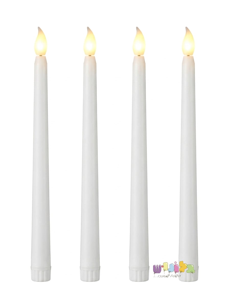 נר לד לפמוט 26 ס"מ 4 יחידות